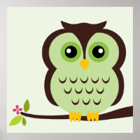 Cartoon Owl's Wall Art