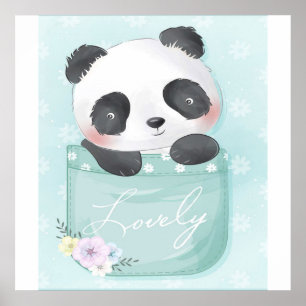 Poster Cartoon Panda Foguete De Panda