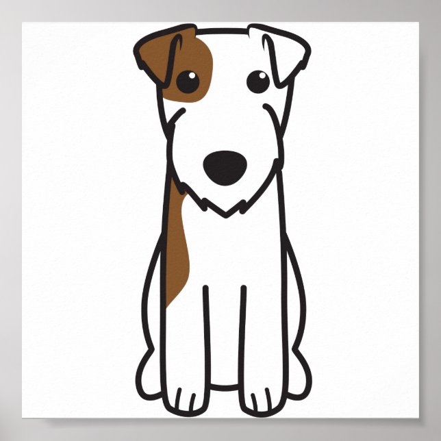 Pôster Cartoon Parson Russell Terrier Dog (Frente)