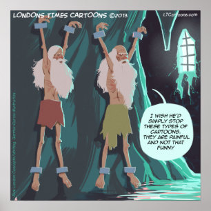 Pôster Cartoon Penitenciário Doloroso de Crime e Punição