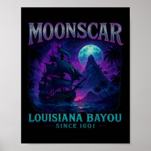 Poster Cartoon Retro Ilha da Lua da Ilha Zombie das Hallo