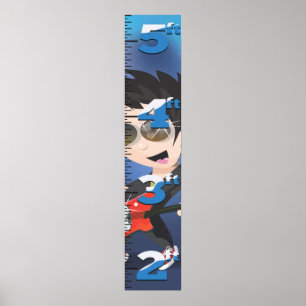 Pôster Cartoon Rock Star Growth.