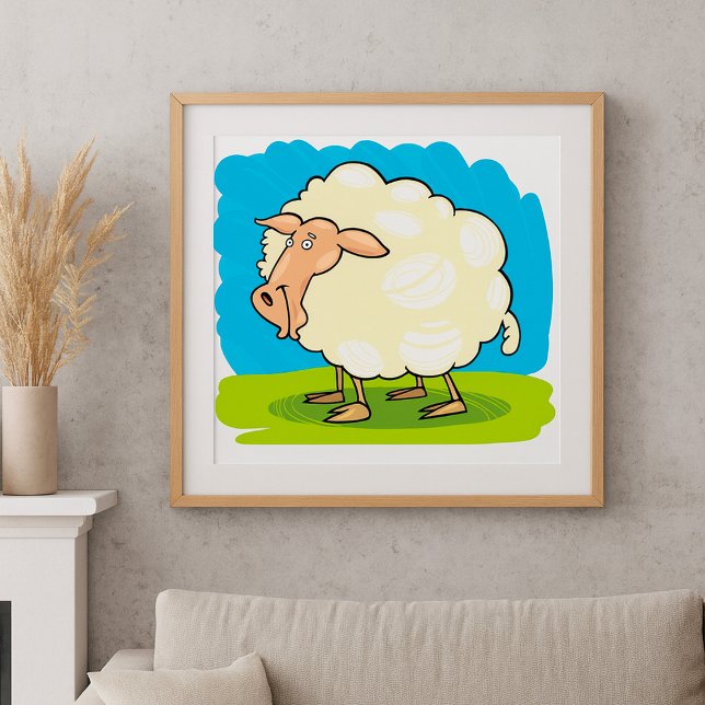 Poster Cartoon Sheep (Criador carregado)