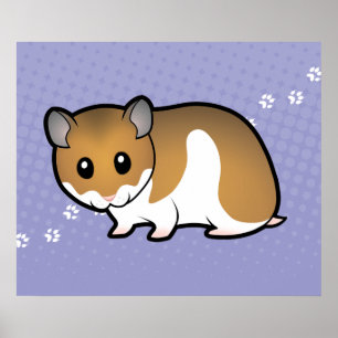 Poster Cartoon Syrian Hamster