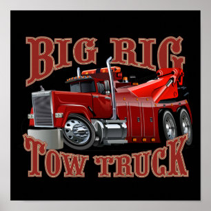 Poster Cartoon tow truck