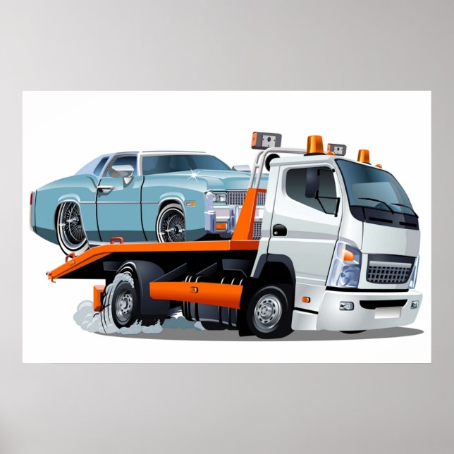 Poster Cartoon tow truck (Frente)