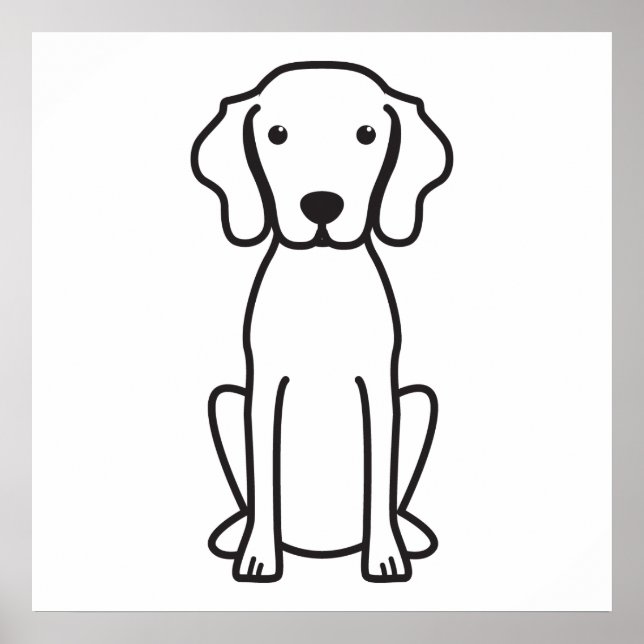 Pôster Cartoon Vizsla Dog (Frente)