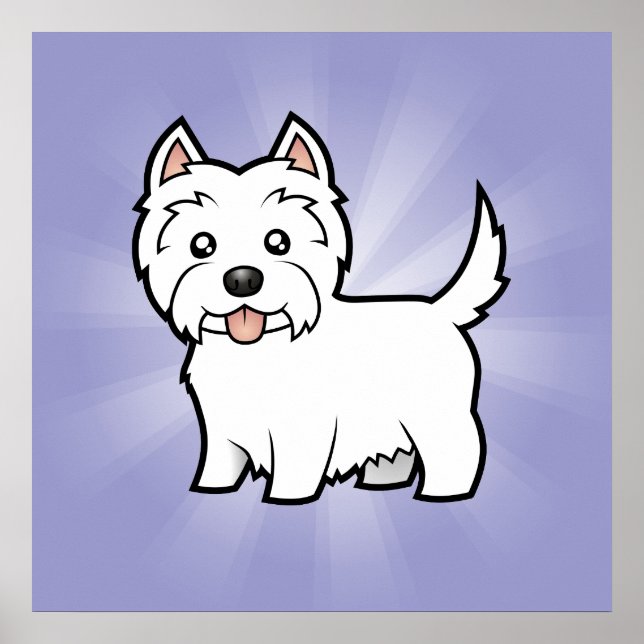 Poster Cartoon West Highland White Terrier (Frente)
