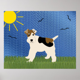 Pôster Cartoon Wire Fox Terrier