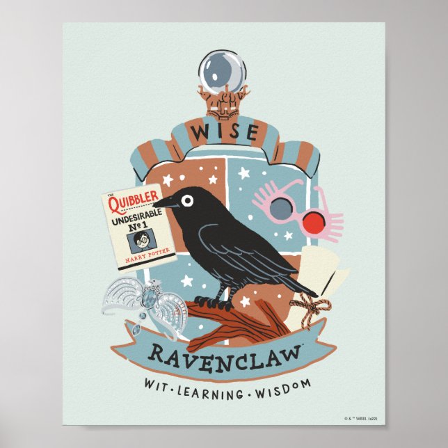 Poster Cartoon Wise Ravenclaw Crest (Frente)