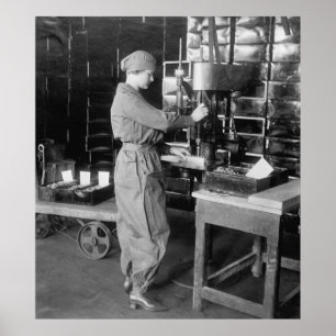 Poster Cartuchos de furo da munição WW1: 1910s