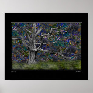 Pôster Carvalho Psicodélico