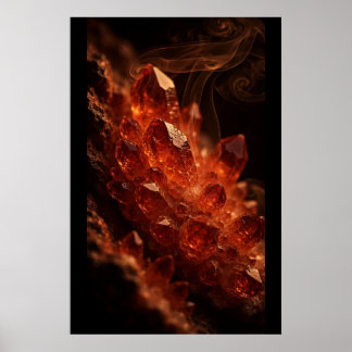 Poster Carvão Cristalino — Esfera de Cristal, Flores de F