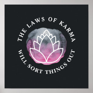 Poster Carvões de Citação Motivada de Lotus Karma Bran