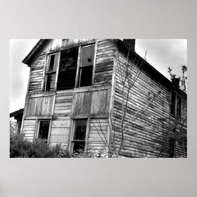 Pôster Casa Abandonada de Dois Andares (Frente)