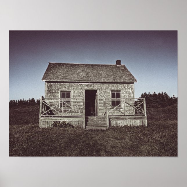 Poster Casa abandonada em Ile Bonaventure, Quebec Canadá (Frente)