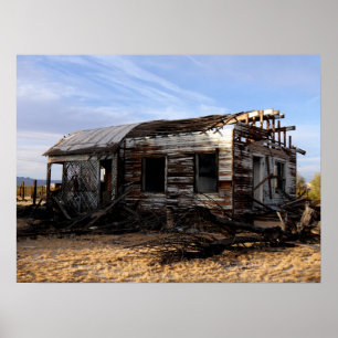 Poster Casa Abandonada Na Califórnia Em Kelso