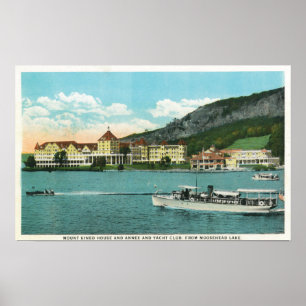 Poster Casa, anexo, e yacht club do Mt Kineo