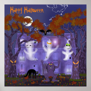 Poster Casa assombrada com Órbbs