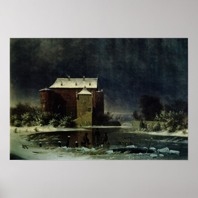 Pôster Casa assombrada na neve, 1848 (Frente)