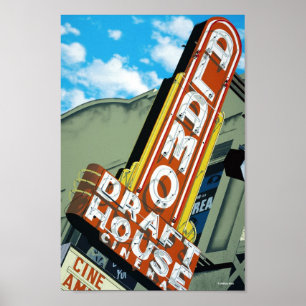 Poster Casa Austin Texas do esboço de Alamo