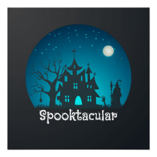 Pôster Casa Azul e Negra Assaltada Spooktacular