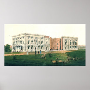 Pôster Casa branca após o ataque 1814 de Ingleses