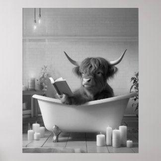Poster Casa Branca de Leitura de Vaca em Terra Alta
