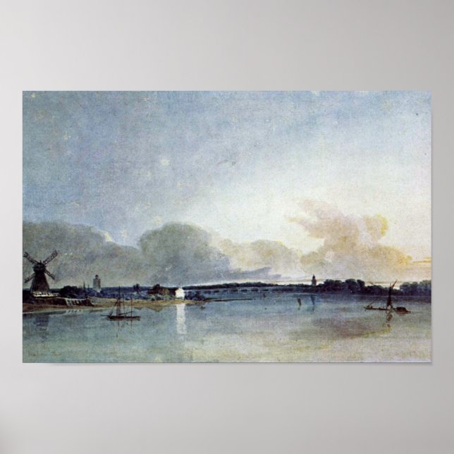 Poster Casa Branca Em Chelsea Por Thomas Girtin (Frente)