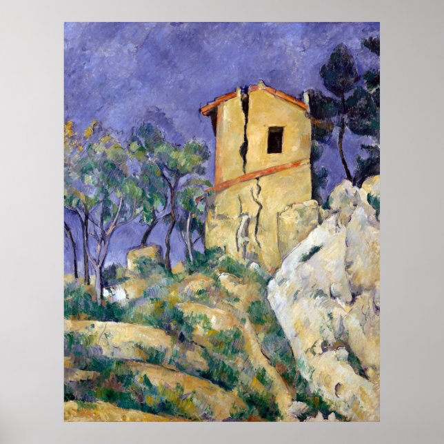 Poster Casa com Paredes Rachadas - Paul Cézanne (Frente)