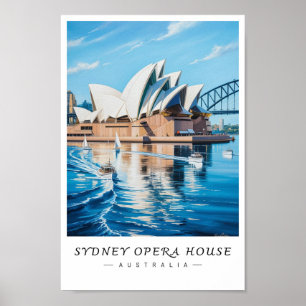 Poster Casa da Ópera de Sydney Arte de Parede Austrália