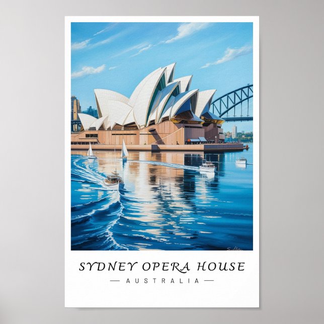 Poster Casa da Ópera de Sydney Arte de Parede Austrália (Frente)