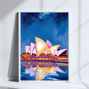 Poster Casa da Ópera de Sydney, Austrália Pintura
