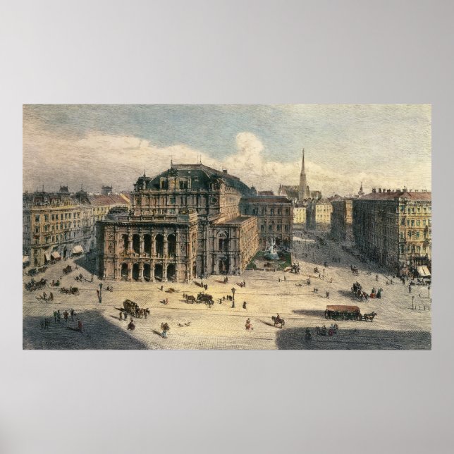 Pôster Casa da Ópera de Viena, c.1869 (Frente)