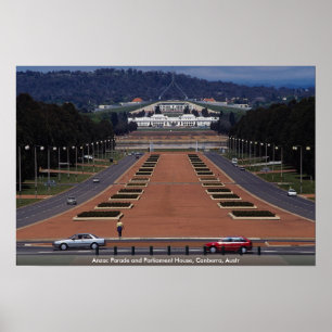 Pôster Casa da parada e do parlamento de Anzac, Canberra,