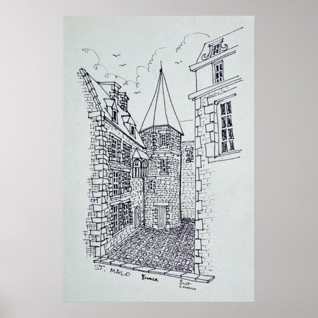 Pôster Casa da Princesa Ana da Bretanha | Saint-Malo (Frente)