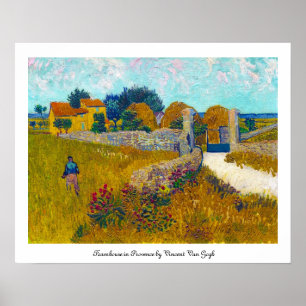Pôster Casa da quinta em Provence por Vincent van Gogh
