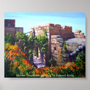 Pôster Casa da quinta maltesa na baía de St Paul