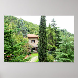 Pôster Casa da quinta rústica de tuscan do italiano.