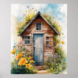 Poster Casa de Banho Aquarela 3