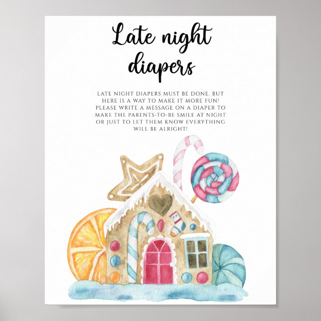 Poster Casa de biscoito de gengibre - Jogo de fraldas tar (Frente)