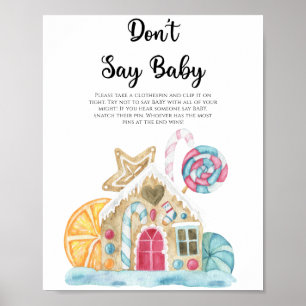 Poster Casa de biscoito de gengibre - Não diga bebê 
