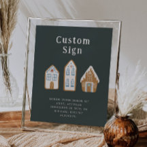 Casa de Biscoito de Natal Azul Personalizada