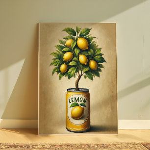 Poster Casa de Campo com Limão Antigo Arte de Parede para