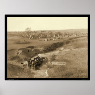Pôster Casa de campo do acampamento SD 1891 do Tipi de