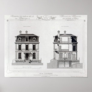 Poster Casa de campo Suburbaine, primeiro Chasse na nuvem