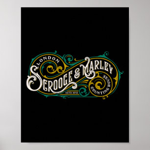 Poster Casa de Contabilidade de Scrooge e Marley Christma