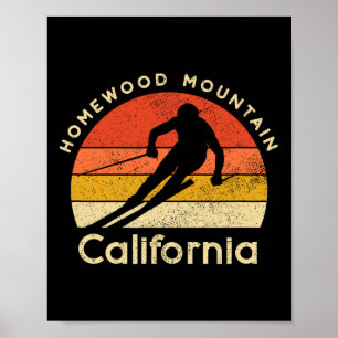Poster Casa de Esqui Vintage Homewood Mountain Califórnia