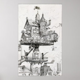 Pôster Casa de giro aérea