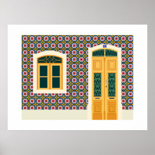 Poster Casa de Lisboa com azulejos
